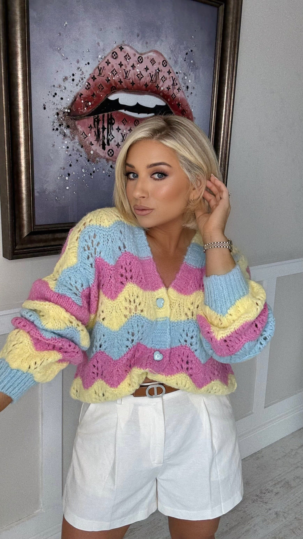THE DOLLY CARDI - RAINBOW Knitwear Coco Boutique 