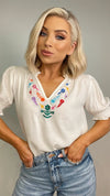 HAYDEE SHIRRED TOP - IVORY Tops & Jumpers Coco Boutique 