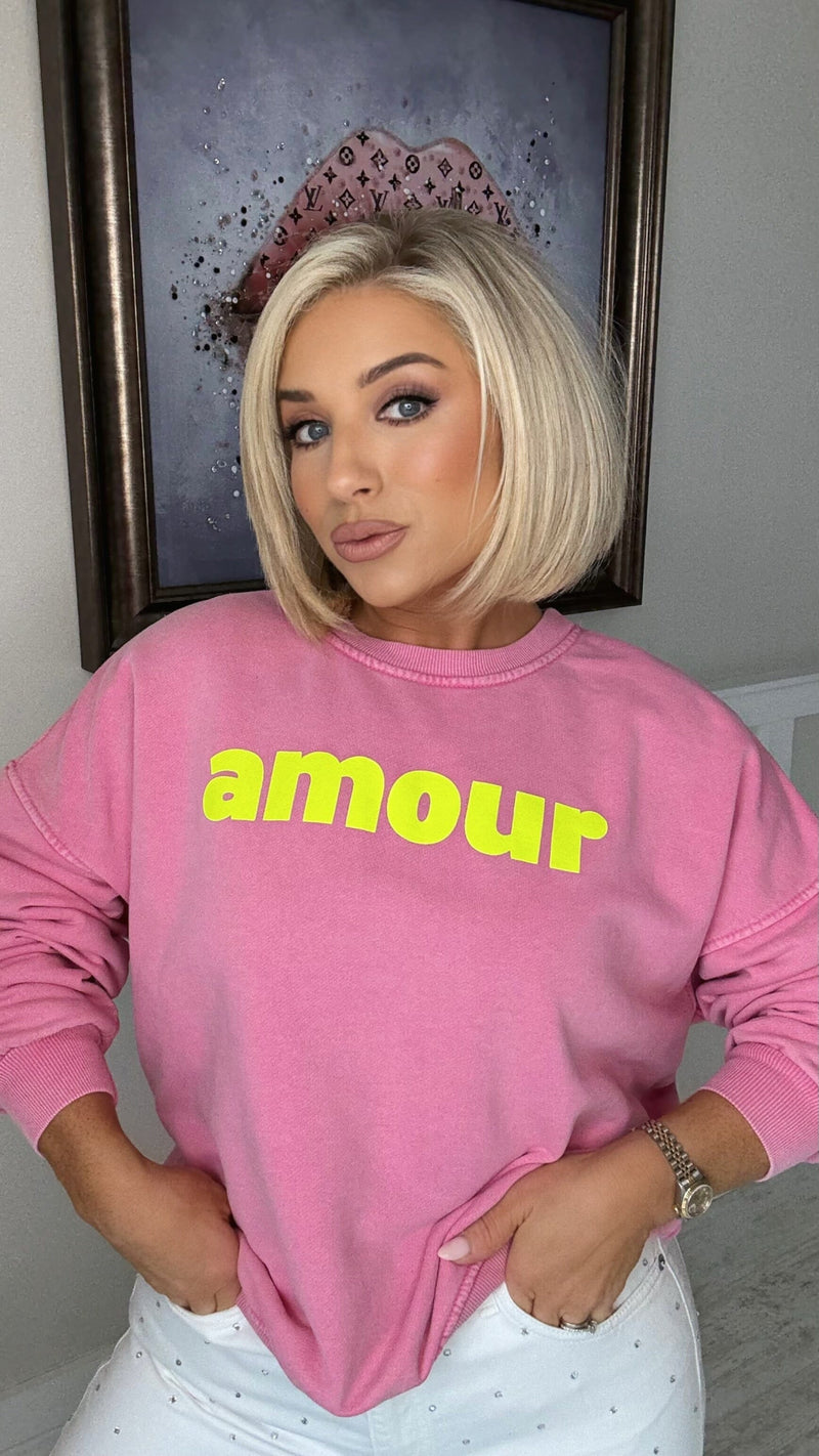 THE AMOUR POP SWEATSHIRT - PINK Sweatshirt Coco Boutique 