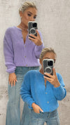 THE AURORA ALPACA CARDI - LILAC Knitwear Le Point Parisien 