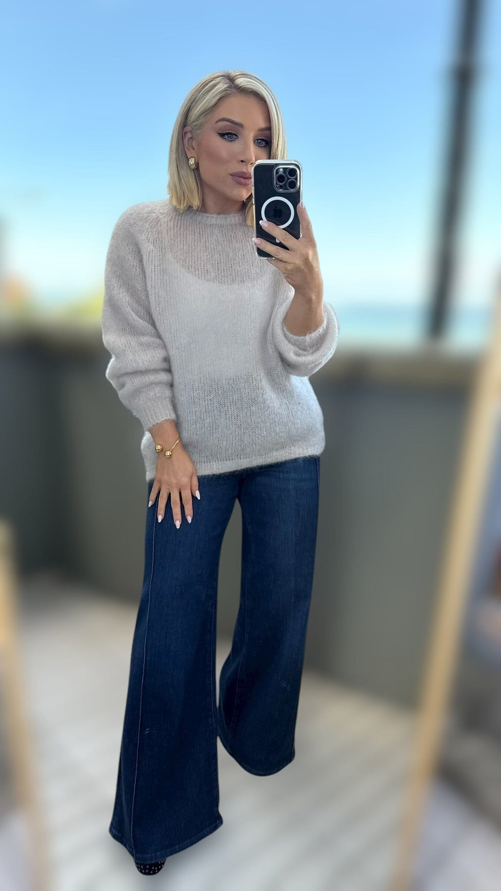 THE AMARA MOHAIR LUXURY KNIT - BEIGE Knitwear Gigi Lu 