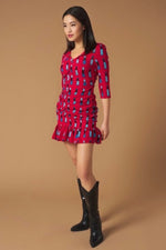 RUBY LIPSTICK DRESS - RED Dresses Minueto 