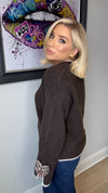 THE COCO LEOPARD CARDIGAN - CHOCO Knitwear VF Line 