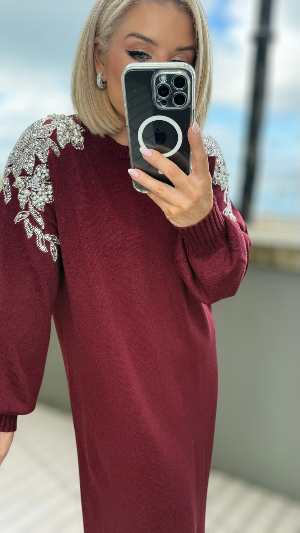 THE AMARA MAXI DRESS - BORDEAUX Dresses White Piece 