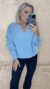 SEREN ALPACA SWEATER - BABY BLUE Knitwear Gigi Lu 