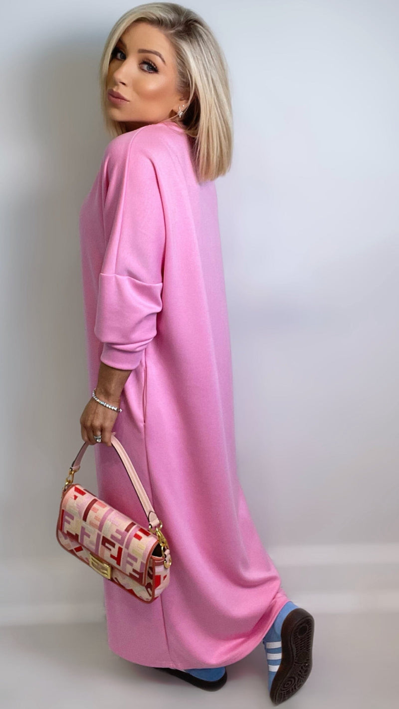 CHLOÉ SOFT SWEATER DRESS- POWDER PINK Dresses Coco Boutique 