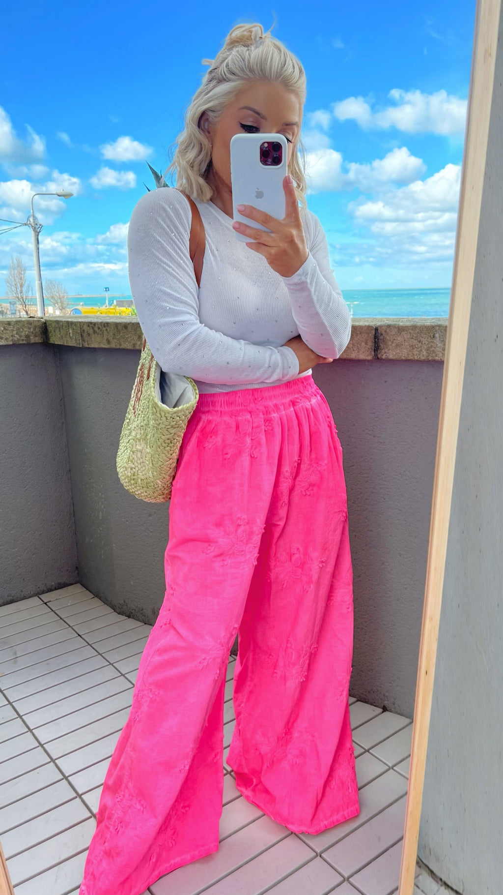 PINK SANDS PALAZZO TROUSERS Bottoms, Jeans & Skirts Coco Boutique 