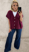 THE CAMILLE CARDIGAN - BORDEAUX Knitwear Gigi Lu 