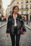THE PARISIENNE CHECK COAT Coats & Blazers Avril Vin 