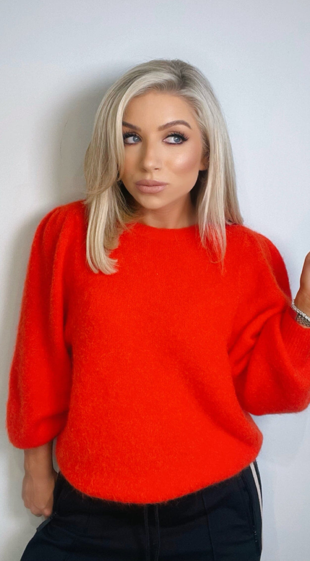PETRA SUPER SOFT SWEATER - FLAME RED Knitwear Gigi Lu 