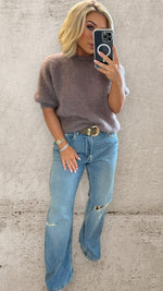 WHISPER MOHAIR JUMPER - CHOCOLATE Knitwear Neline 