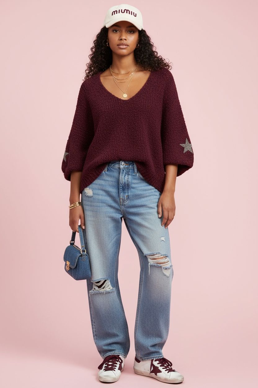 THE STARLIGHT KNIT - MULBERRY Knitwear Avril Vin 