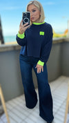 THE NEON POP CREW - NAVY Sweatshirt Gigi Lu 