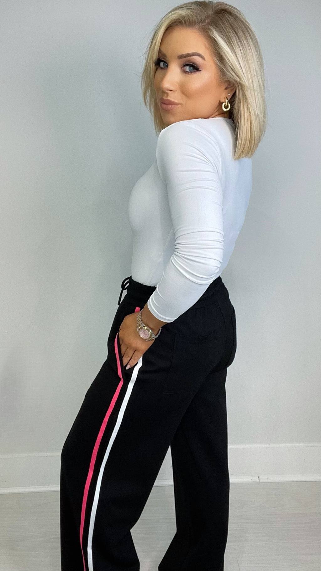 LUNA SPORTY TROUSER - BLACK & NEON POP Coco Boutique 