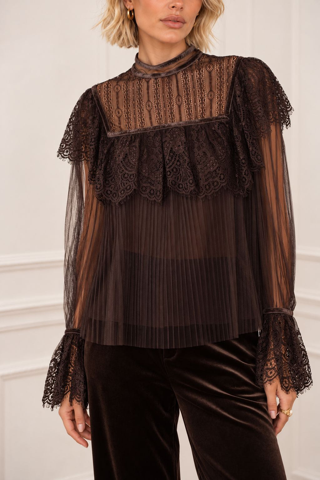 THE COLETTE BLOUSE - CHOCOLATE Tops & Jumpers Cokolate 
