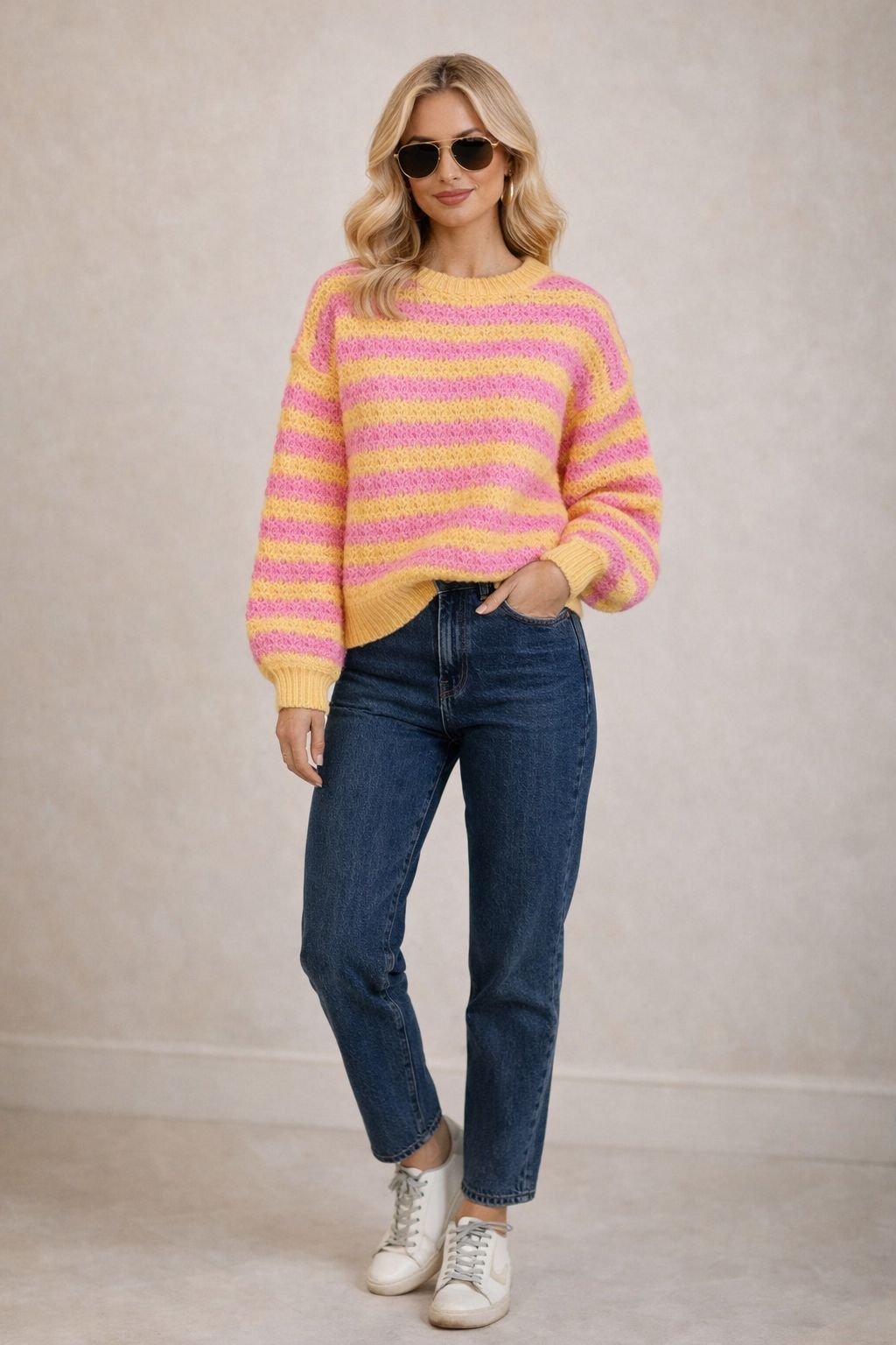 THE SOLÉIL STRIPE KNIT Coats & Blazers Avril Vin 