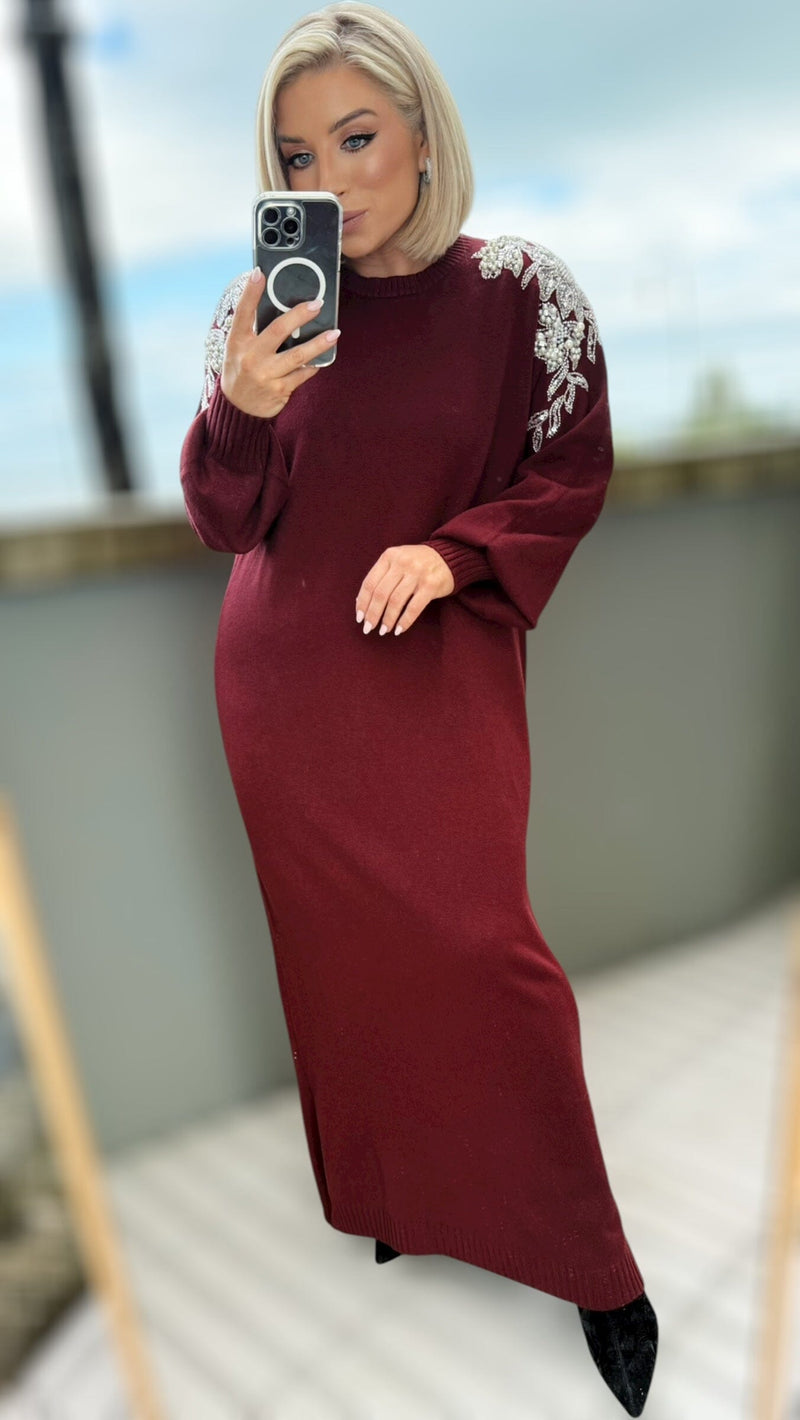 THE AMARA MAXI DRESS - BORDEAUX Dresses White Piece 