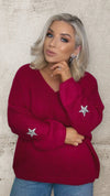THE STARLIGHT KNIT - RASPBERRY Knitwear Gigi Lu 