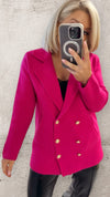 THE VALENTINA FUCHSIA KNIT CARDIGAN Coats & Blazers Goldie S 