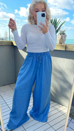 TENCEL SOFT DENIM PALAZZO TROUSERS Bottoms, Jeans & Skirts Coco Boutique 