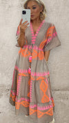SURYA AZTEC DRESS - TAUPE Dresses Orlinn 