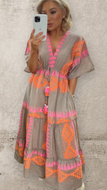 SURYA AZTEC DRESS - TAUPE Dresses Orlinn 