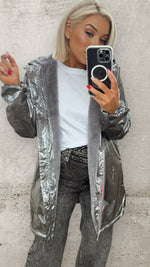 THE LUMI RAINCOAT - METALLIC SILVER Coats & Blazers Goldie S 
