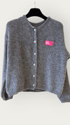 THE NEON MUSE CARDI - GREY Knitwear Vent de Fleur 