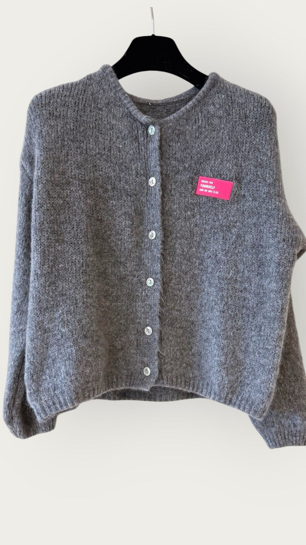 THE NEON MUSE CARDI - GREY Knitwear Vent de Fleur 