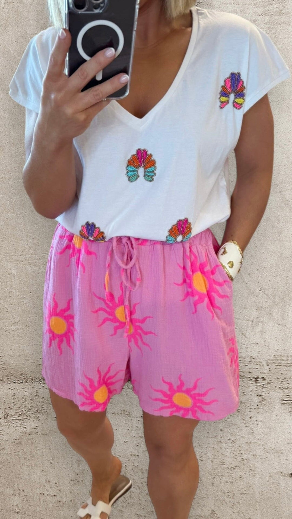 THE SOL ROSA COTTON SHORTS Retro May 