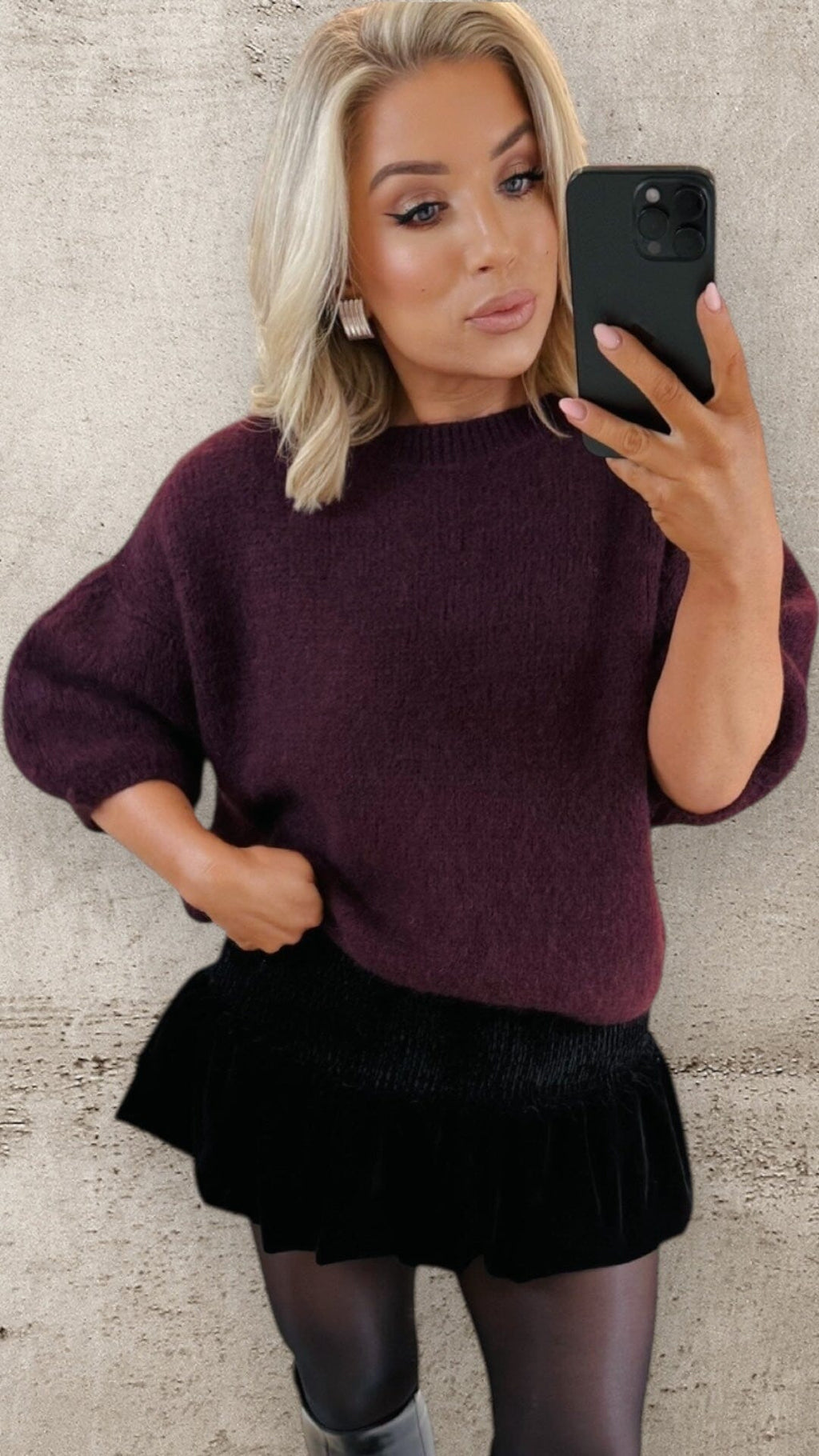 THE LULU KNIT - PRUNE Knitwear Gigi Lu 
