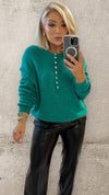 THE ALPINE HALF BUTTON - GREEN Knitwear Le Point Parisien 