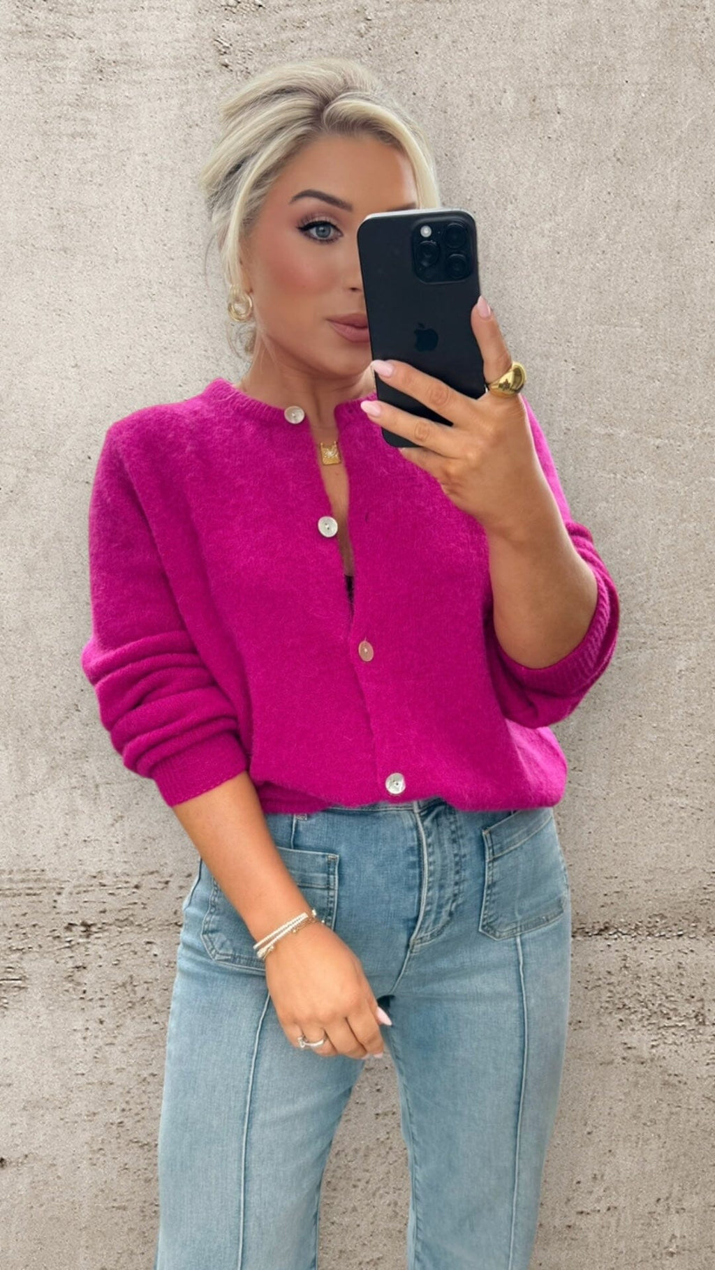 THE DAHLIA CARDI - AÇAI Knitwear Neline 