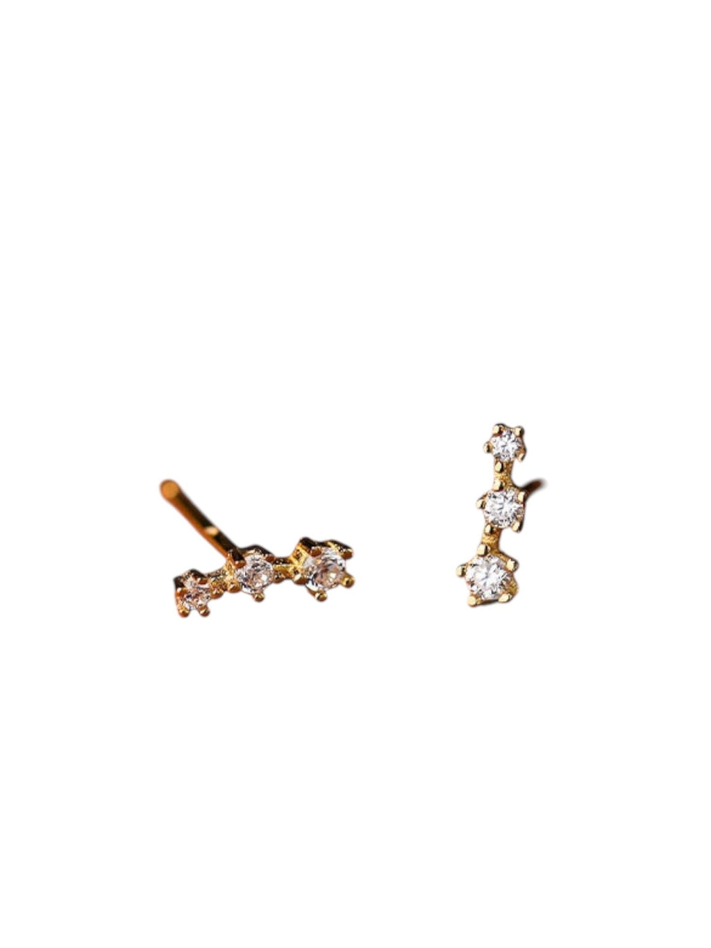 THREE STONE STUD EARRINGS Jewellery & Accessories Coco Jewellery 