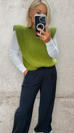 THE NOVA TANK - OLIVE Knitwear Gigi Lu 