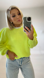 PETRA SUPER SOFT SWEATER - NEON YELLOW Knitwear Gigi Lu 