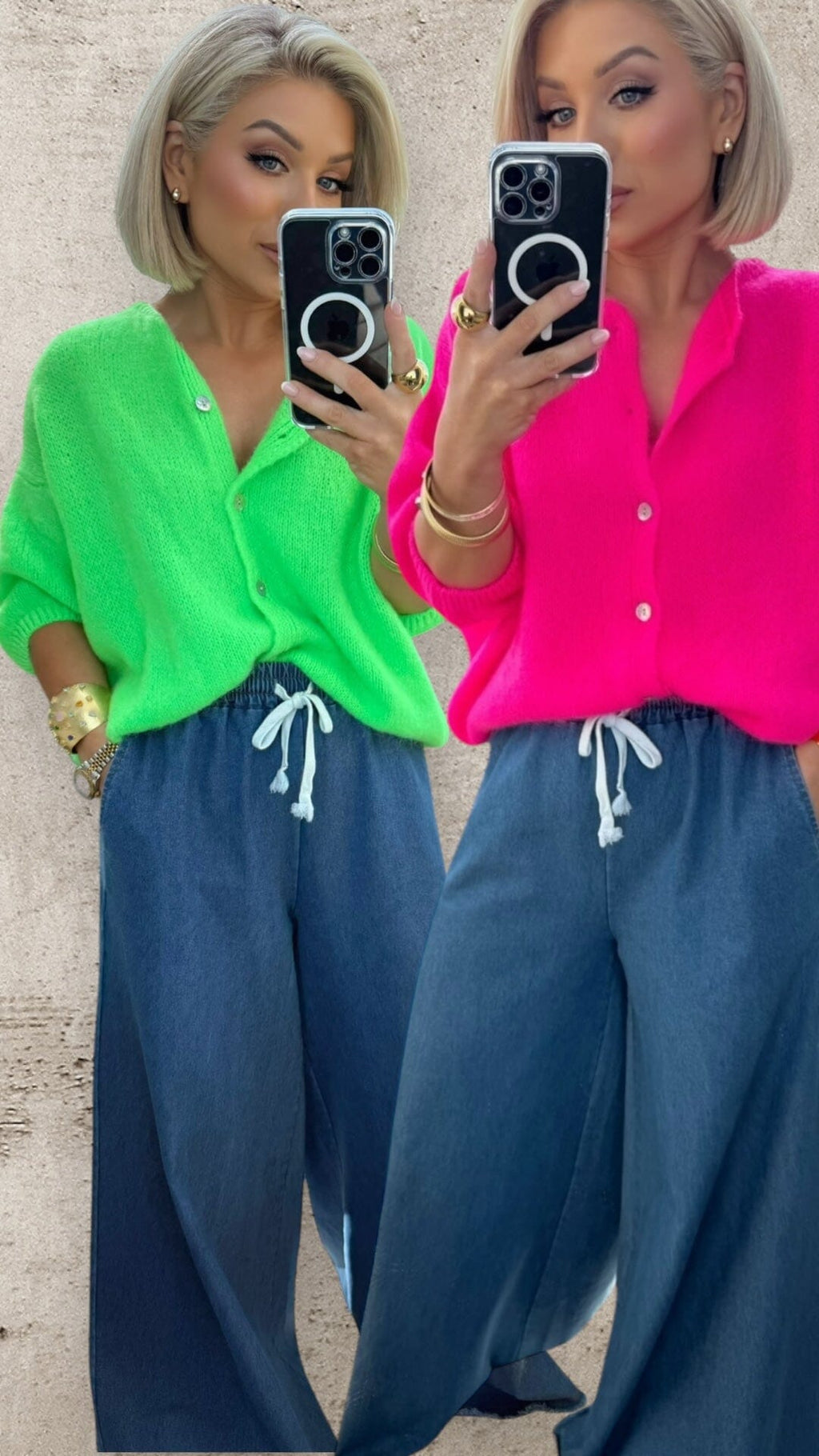 NEON GREEN HAZE KNIT Tops & Jumpers CG Luxe 