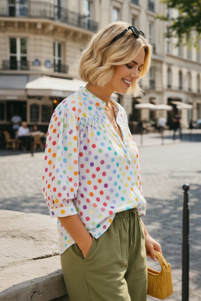 THE CONFETTI MUSE BLOUSE Coats & Blazers Avril Vin 