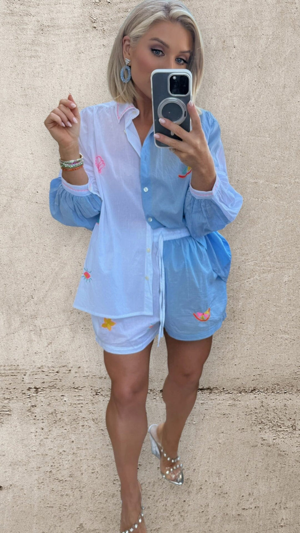 THE SORRENTO CO-ORD - BLUE Dresses Coco Boutique 