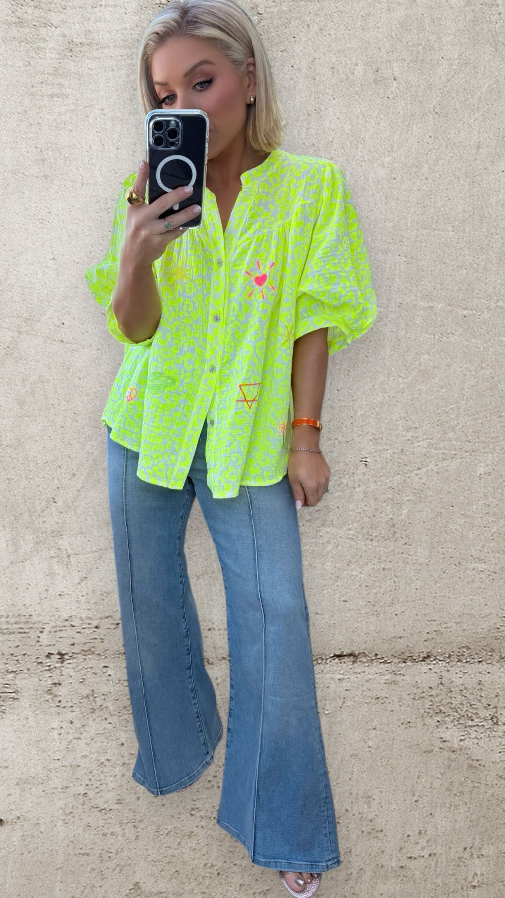 THE SOLEIL POP COTTON BLOUSE Tops & Jumpers Coco Boutique 