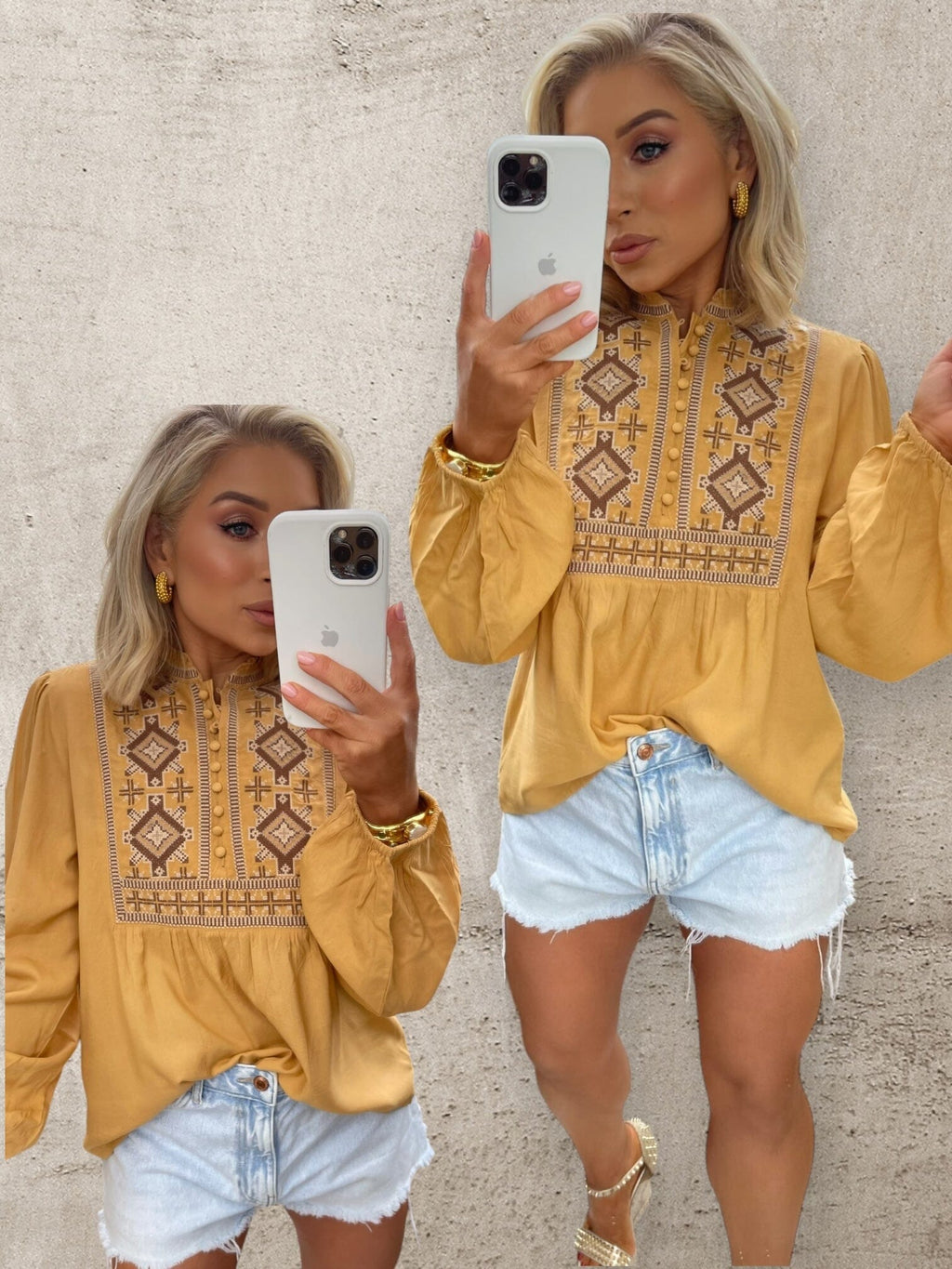 SOL EMBROIDERED BLOUSE Tops & Jumpers LUMIN 