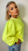 PETRA SUPER SOFT SWEATER - NEON YELLOW Knitwear Gigi Lu 