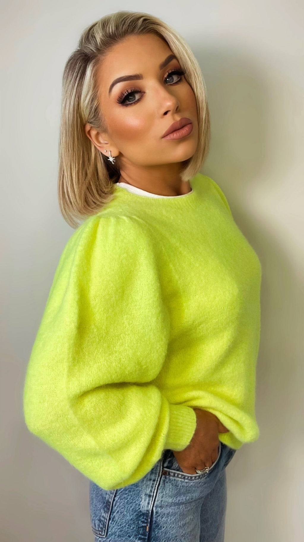 PETRA SUPER SOFT SWEATER - NEON YELLOW Knitwear Gigi Lu 