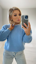THE PETRA SWEATER - BLUE Knitwear Gigi Lu 