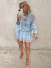 PASTEL BLUE CHIFFON MINI DRESS Dresses Orlinn 