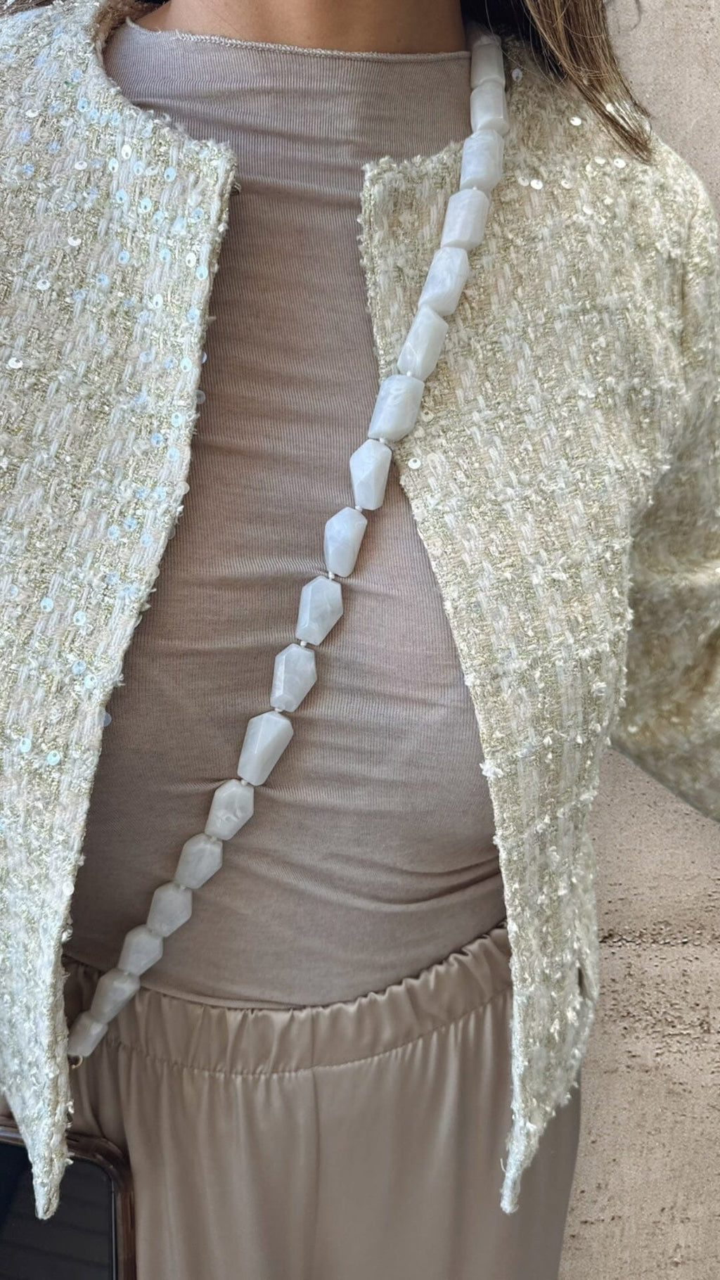 CELESTE PHONE CHAIN - OPAL WHITE Jewellery & Accessories LALISTA 
