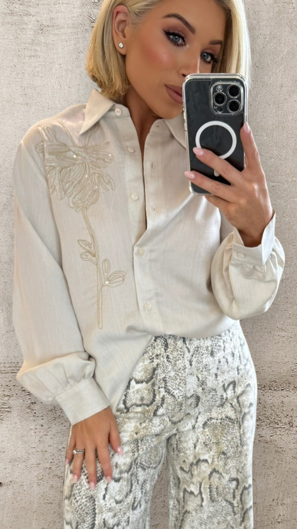 SOLENE EMBROIDERED SHIRT Shirt Coco Boutique 