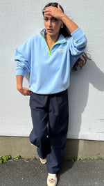 THE JOY HALF ZIP - BABY BLUE Sweatshirt Easy mood 