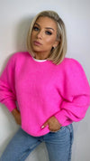 PETRA SUPER SOFT SWEATER - HOT PINK Knitwear Coco Boutique 