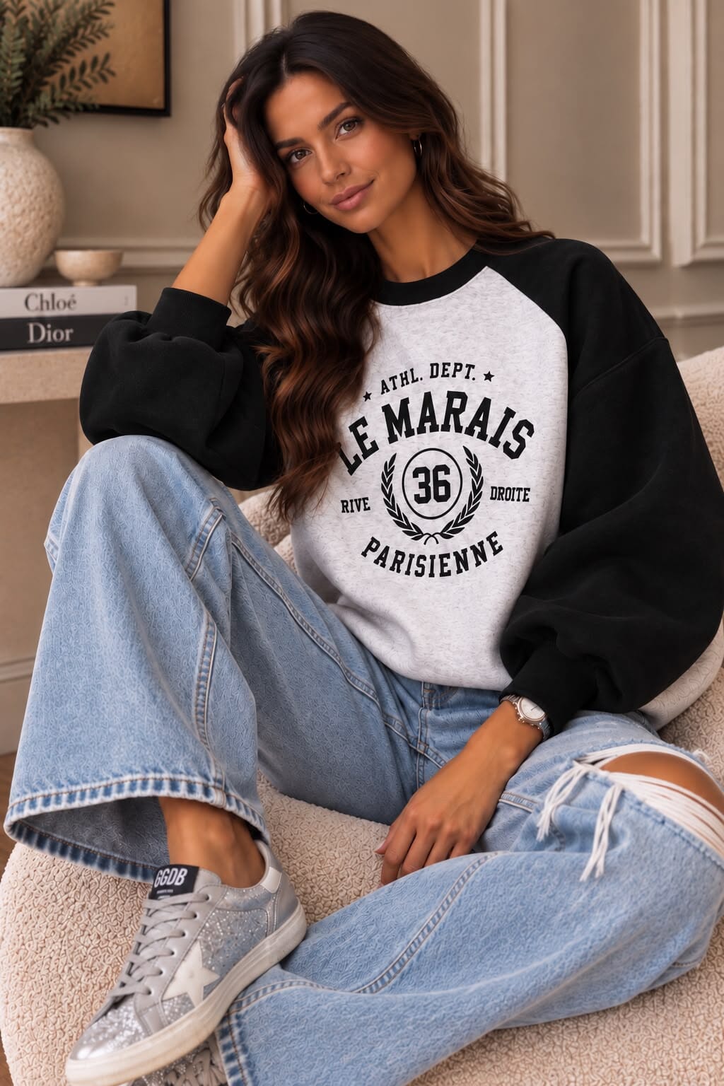 THE MARAIS CLUB SWEATSHIRT - BLACK Sweatshirt Avril Vin 